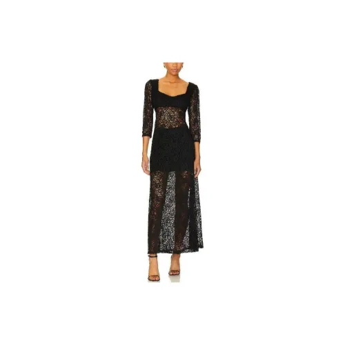 FREE PEOPLE Long-Sleeved Dresses Women's Black