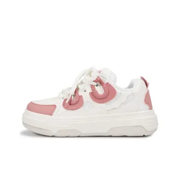 Miss Zhang Cushioning Anti Slip And Wear Resistant Height Increasing Low Top Casual Shoes Women's Fuchsia