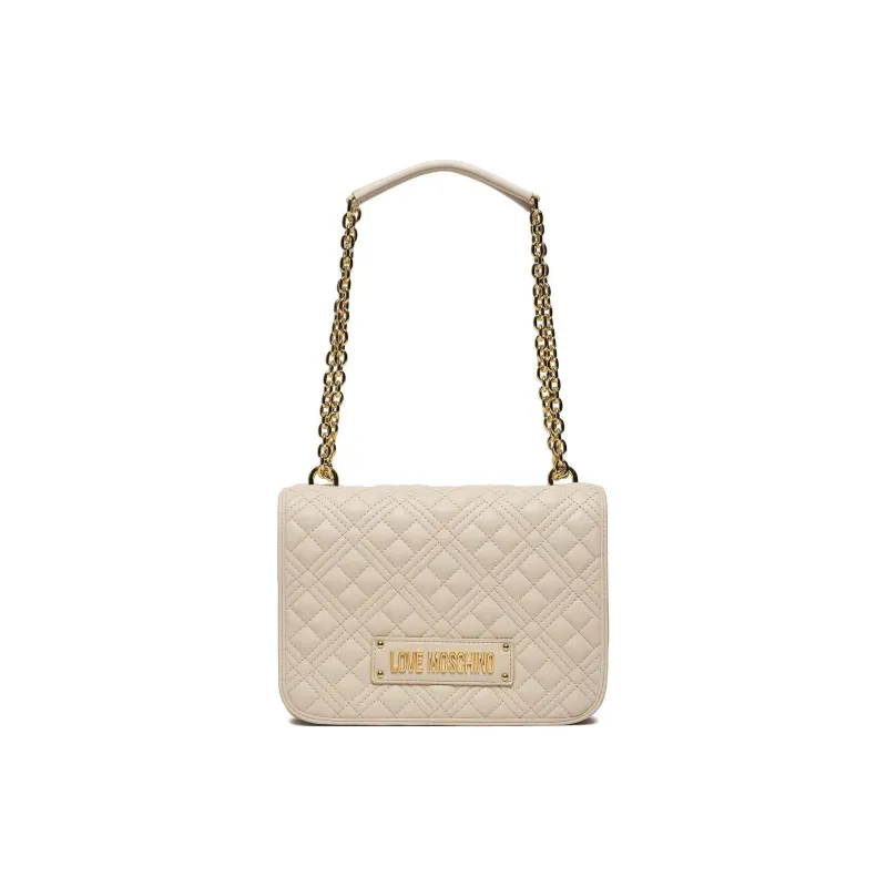 LOVE MOSCHINO Faux Leather Handbag, Shoulder Bag, Crossbody Bag Trumpets Women's Ivory-1