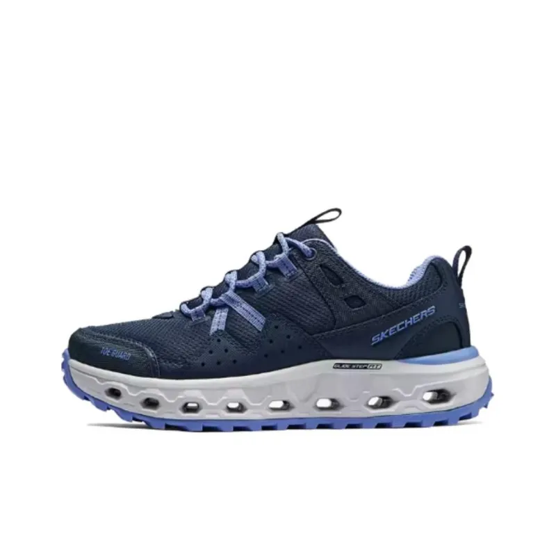 Skechers Cloud Sea Cushioning Anti Slip And Wear Resistant Low Top Running Shoes Women's Blue-1