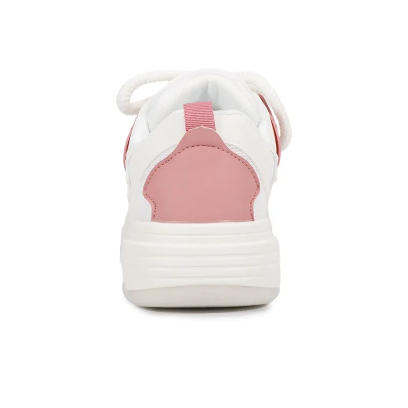 Miss Zhang Cushioning Anti Slip And Wear Resistant Height Increasing Low Top Casual Shoes Women's Fuchsia-6