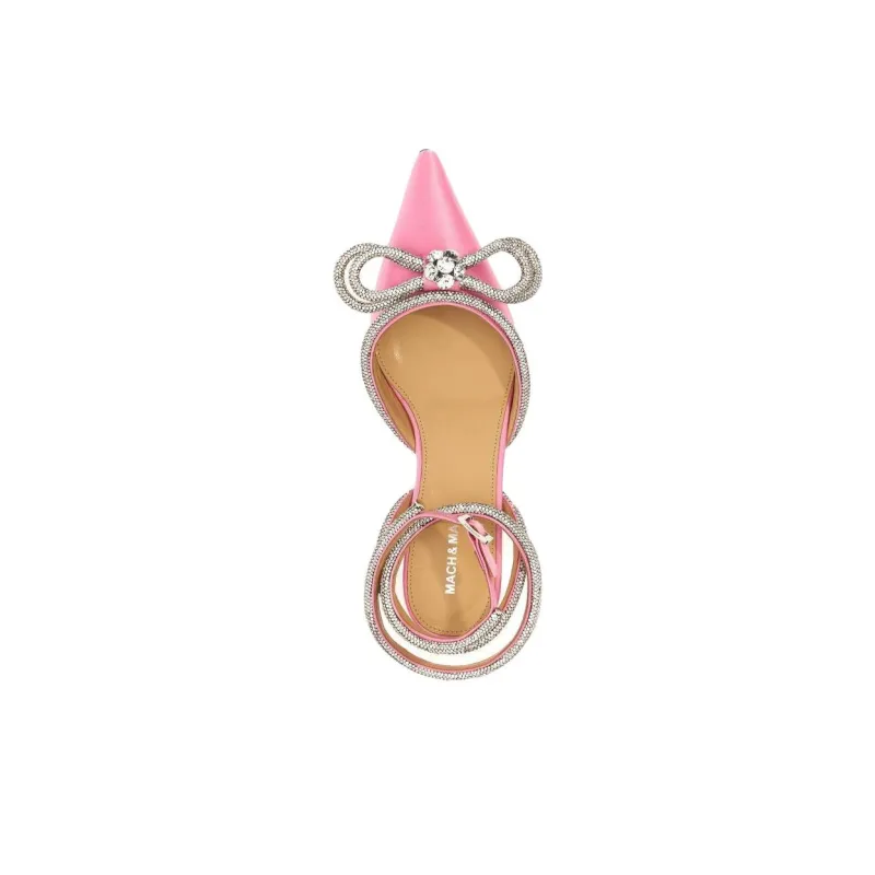 MACH & MACH Double Bow Pointed Toe Ballerina Shoes Women's-4