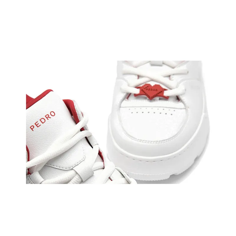 PEDRO Low Top Skateboard Shoes Women's White-4