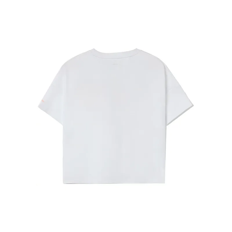 LiNing Drop Shoulder Sleeve T Shirt Women's White-1