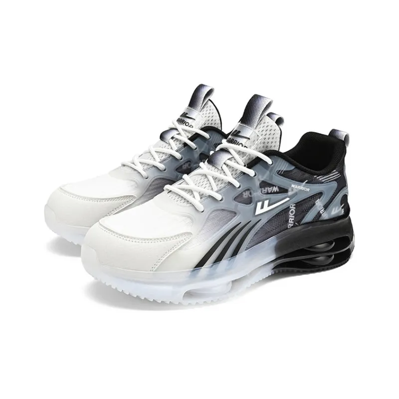 WARRIOR Chunky Sneakers Men Mid Top Black White/White Blue/White Blue Orange-2