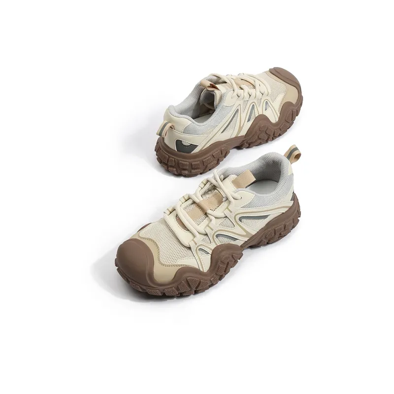 CENTRAL&KITTY Wear-Resistant Height Increasing Low-Top Ugly Cute Hiking Shoes Women's-2