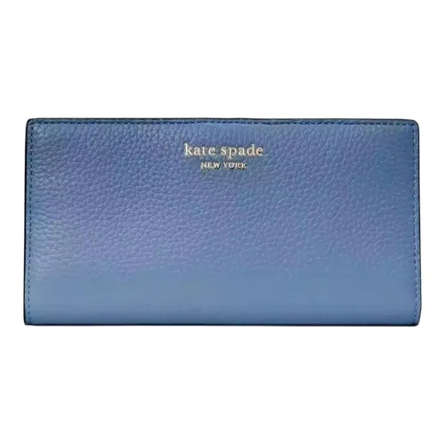 Kate Spade Veronica Ultra-Thin Double-Fold Litchi Grain Leather Women's Stingray Blue