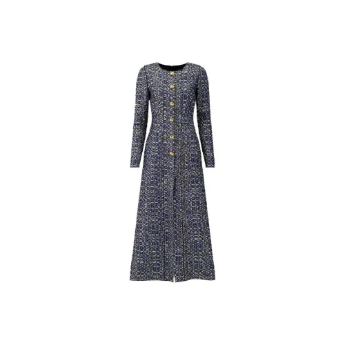 GIAMBATTISTA VALLI Tweed A-line Cotton Maxi Dress