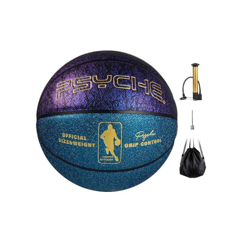 PSYCHE PU Basketball Purple Blue Size 7 Ball Standard Training Unisex-1