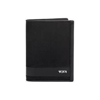 TUMI Alpha Bulletproof Nylon Fabric Passport Holder Unisex Black
