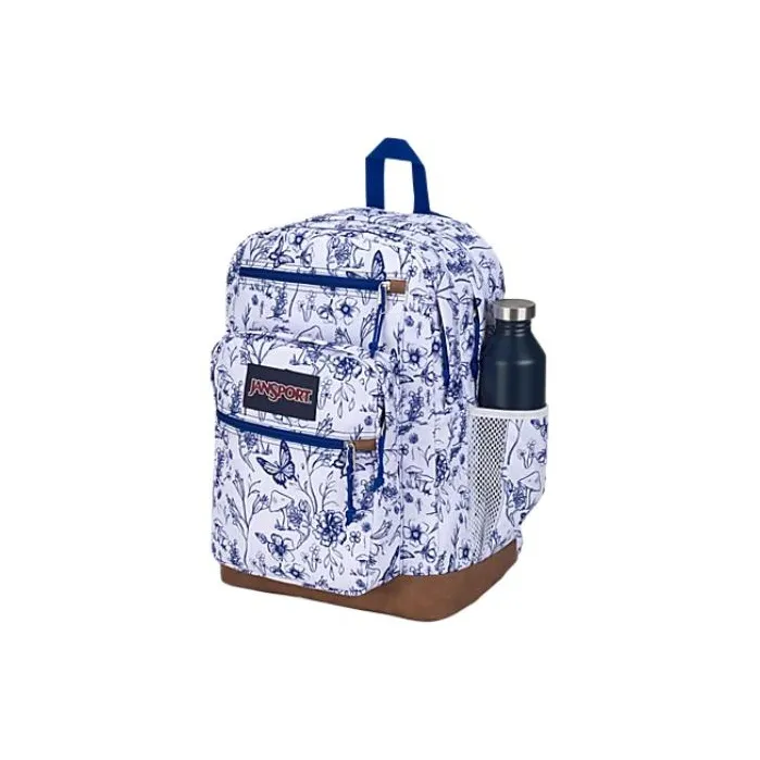 JanSport Recycled Polyester Backpack Unisex Blue And White Porcelain-3