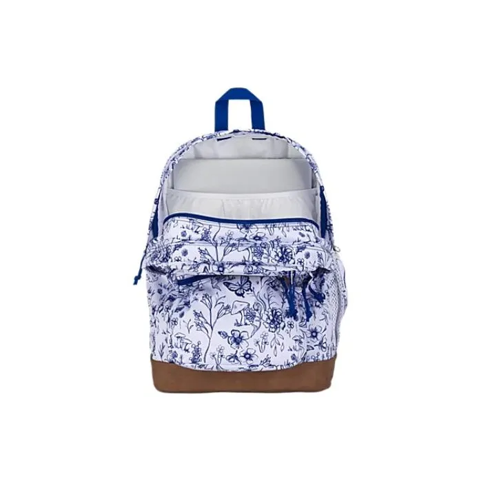 JanSport Recycled Polyester Backpack Unisex Blue And White Porcelain-1