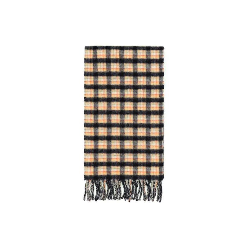 GUCCI Wool Knit Scarves Unisex Black-2
