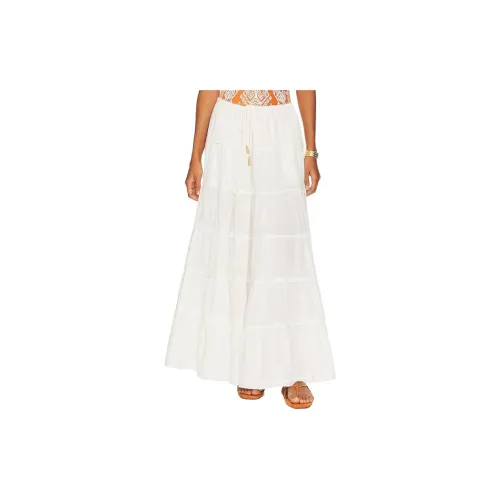 FREE PEOPLE Casual Long Skirts Women's White