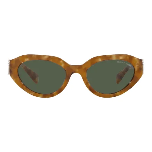 MICHAEL KORS Acetate Oval Sunglasses Women's Brown