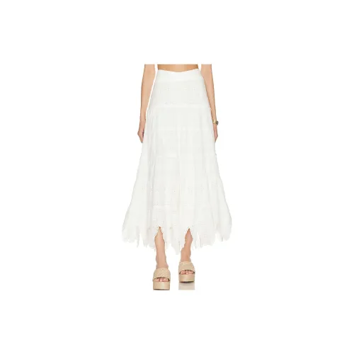 FREE PEOPLE Casual Long Skirts Women's White