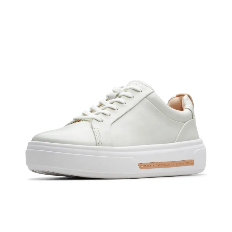 Clarks Low Top Skateboard Shoes Women's White-1