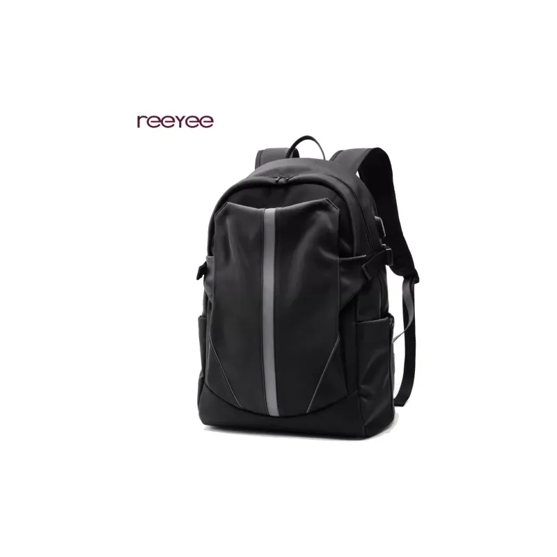 ReeYee Polyester Polyester Laptop Backpack Medium Size Unisex Black-1