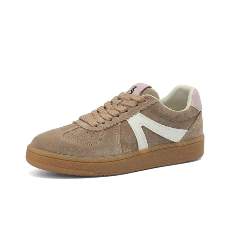 Rosa Bianca Warm Anti-Slip And Wear-Resistant Lightweight Breathable Height Increasing Low-Top Skateboard Shoes Women's-8
