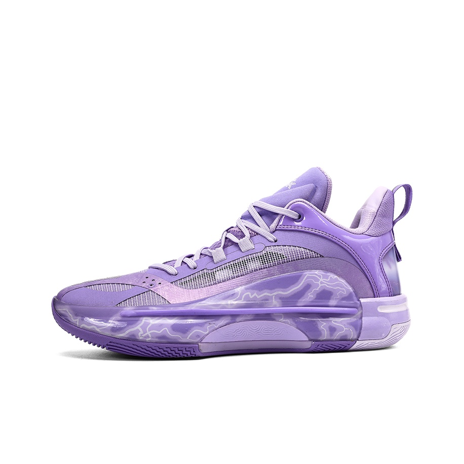 PEAK Flash 5 Gel Basketball Shoes Men Low Top Purple Cheap Rcj Jordan Outlet