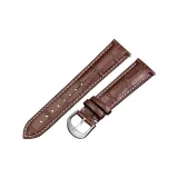 Brown White Thread-Silver Pin Buckle