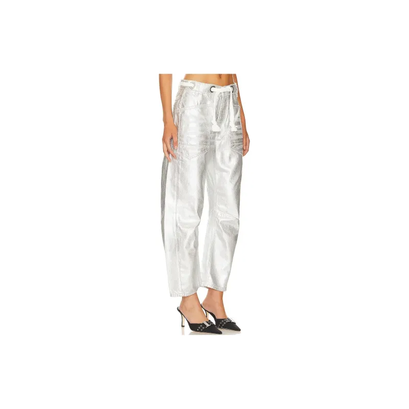 FREE PEOPLE Casual Pants Women's Silver-1