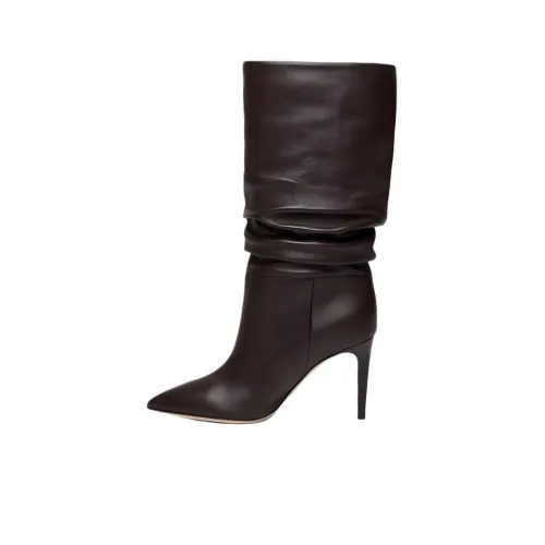 Paris Texas 90mm Ruched Leather Boots