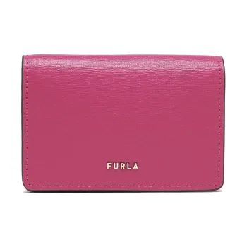 Furla Leather Business Card Holder Wallet Women's Guanxi