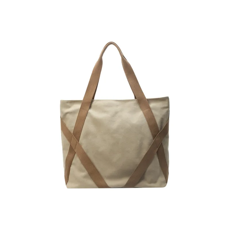 Banyanu Canvas Canvas Bag Handbag Shoulder Bag Regular Unisex White/Black/Khaki/Gray-6