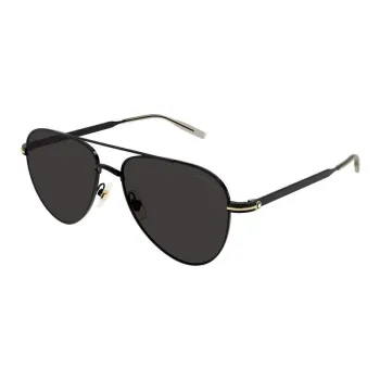 MONTBLANC Metal Aviator Sunglasses Men's Black
