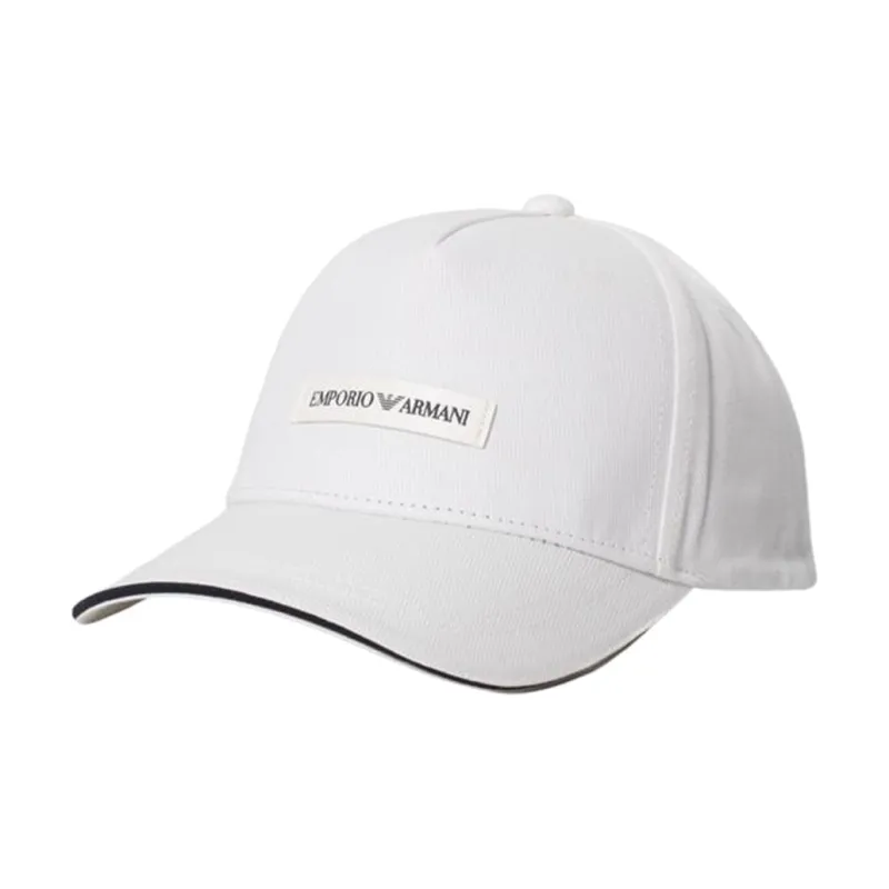 EMPORIO ARMANI Logo Patch Curved Peak Baseball Cap-0