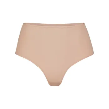 SKIMS FITS EVERYBODY HIGH-WAISTED THONG Underpants Women's 1 Pack CLAY/Clay