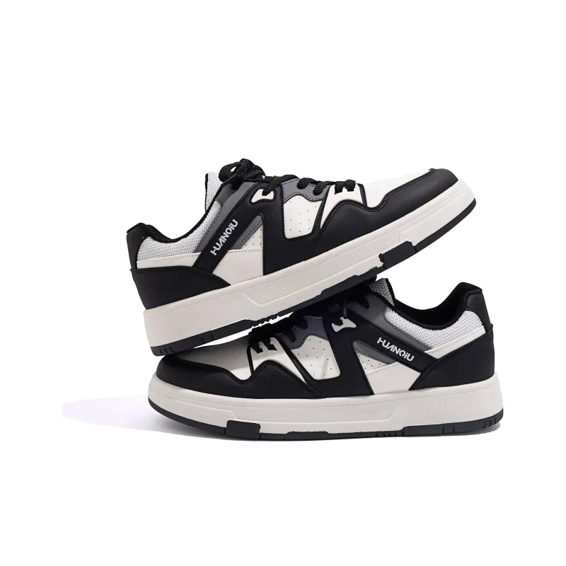 HUANQIU Small White Shoes Balance Height Increasing Low-Top Skateboard Shoes Unisex-2