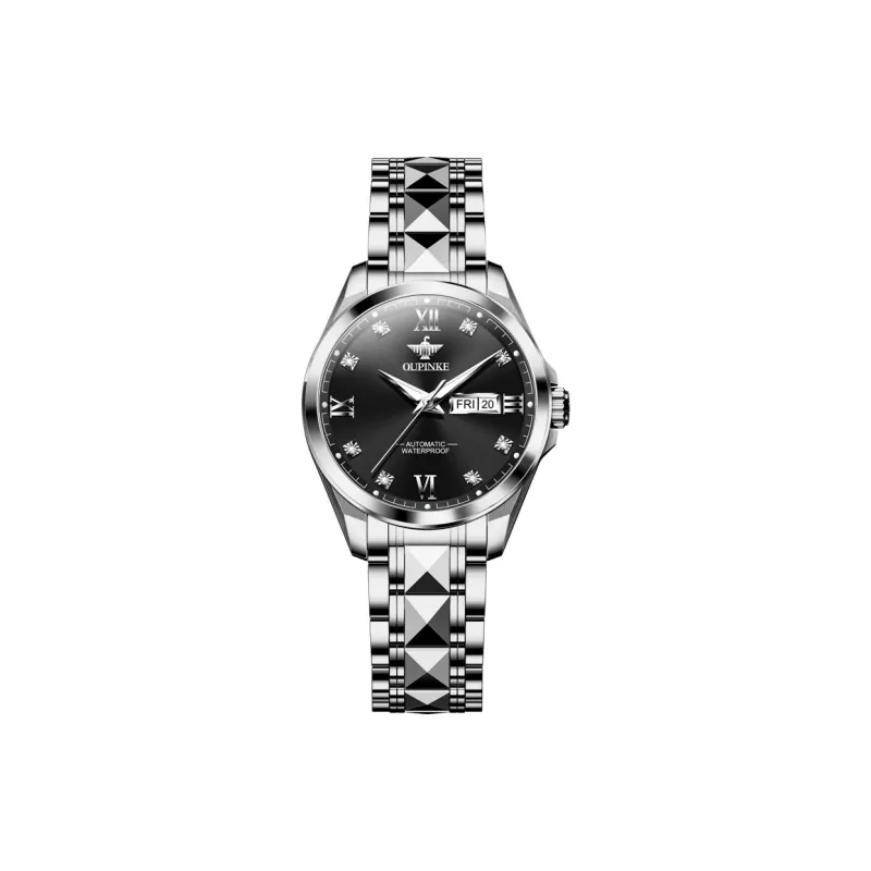 Oupinke Fashionable Versatility Elegance Mechanical Movement Watch Women's Watch White Dial-13