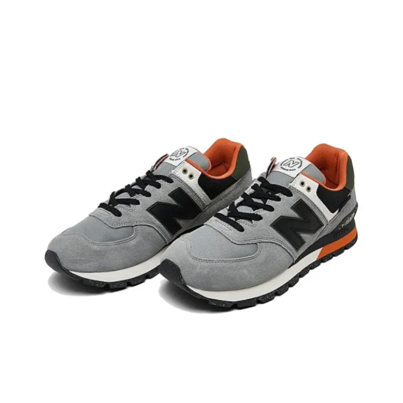 New Balance 574 Grey Black Orange-1