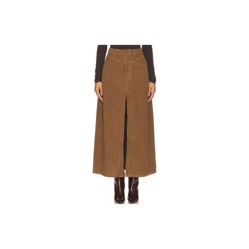 FREE PEOPLE Casual Long Skirts Women's Brown