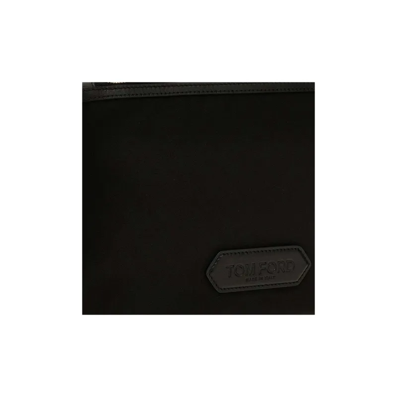 TOM FORD Logo Patch Zipped Clutch Bag-2
