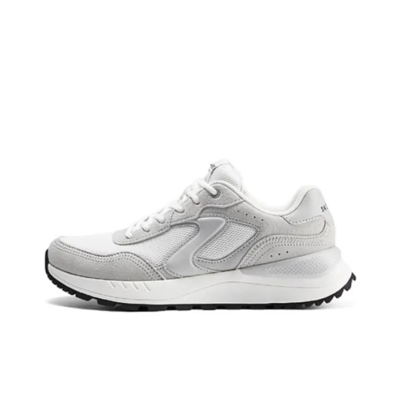 Skechers Cushioning Wear Resistant Low Top Running Shoes Women's White Gray-0