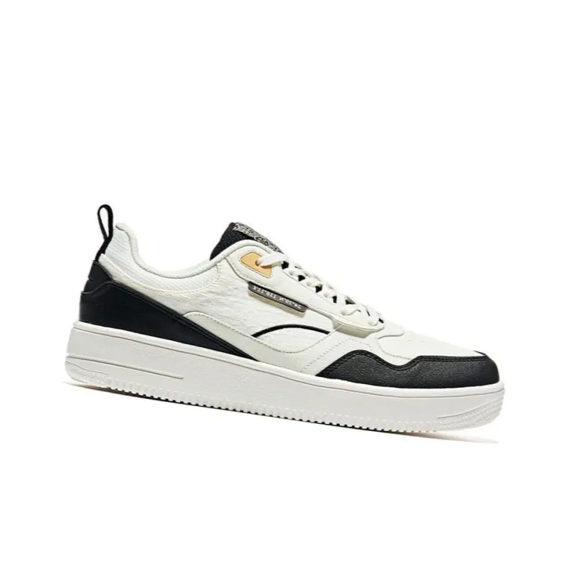 Erke Imprint Anti Slip Wear Resistant Low Top Skateboard Shoes Men's White Black-2