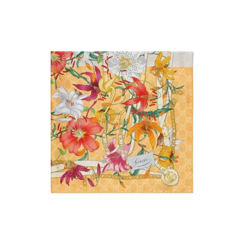 GUCCI Silk Scarves Women's Multicolor
