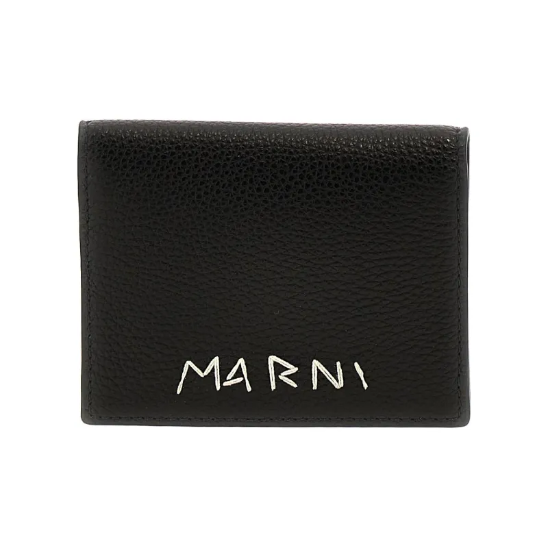 MARNI Calfskin Wallet Men's Black-0