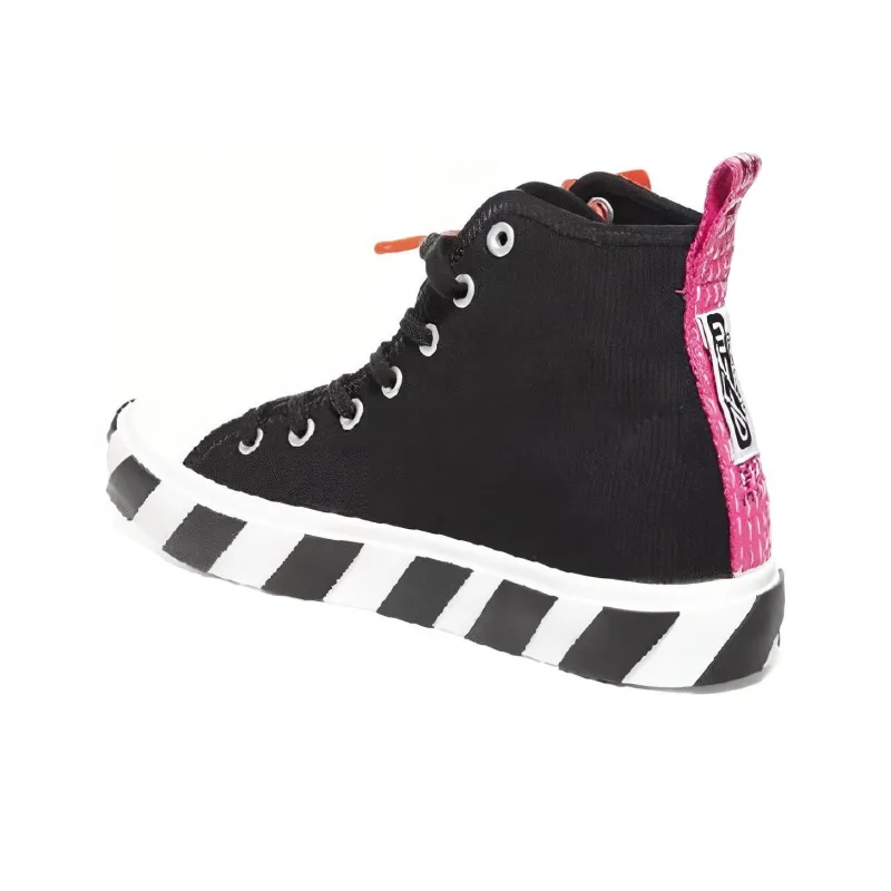 OFF WHITE Arrow Canvas Mid Top Black-2