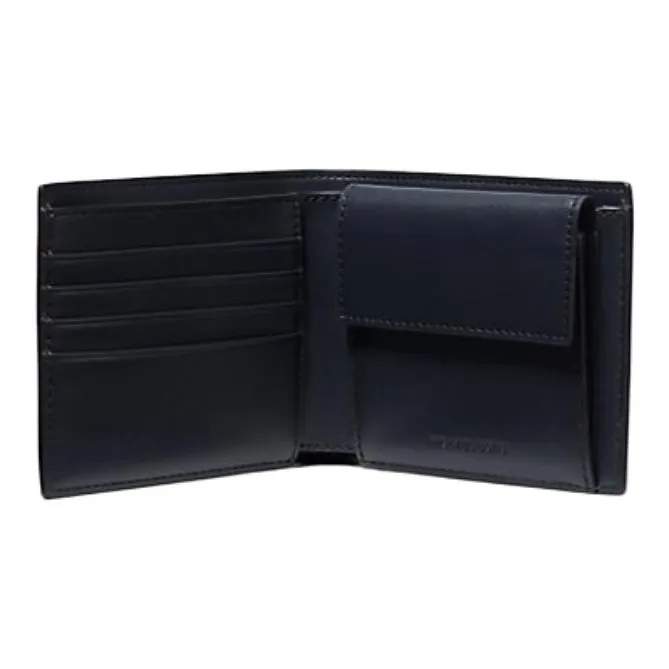 MICHAEL KORS Greyson Coated Canvas Card Holders Coin Purses Wallets Men's French Blue-1