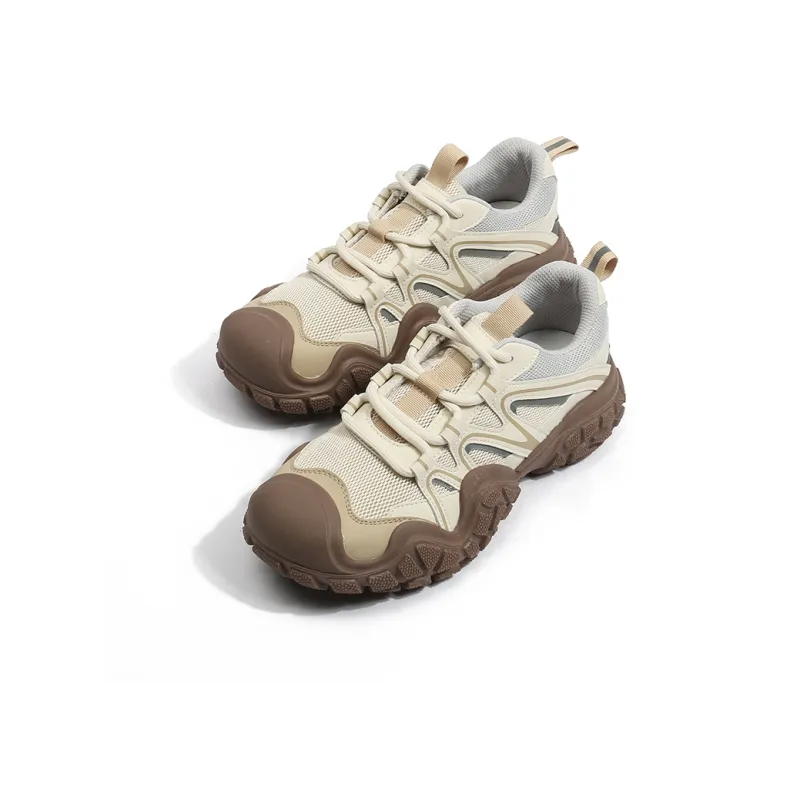 CENTRAL&KITTY Wear-Resistant Height Increasing Low-Top Ugly Cute Hiking Shoes Women's-1
