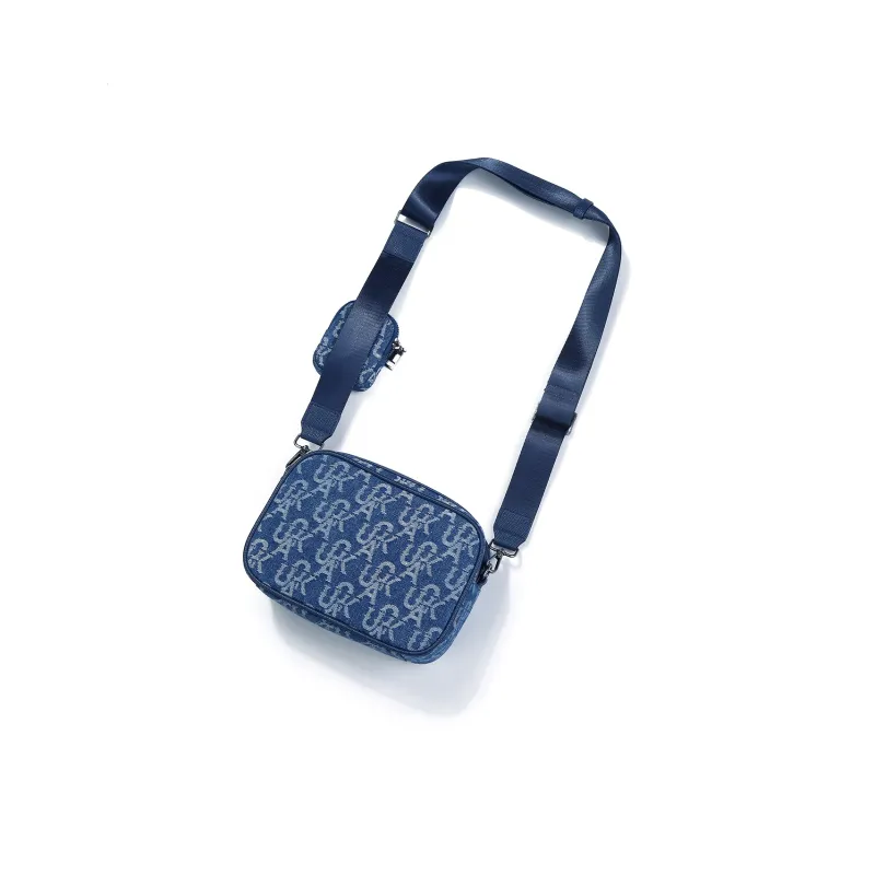 Guuka Fabric Small Square Bag Camera Bag Crossbody Bag Regular Unisex Denim Blue-3