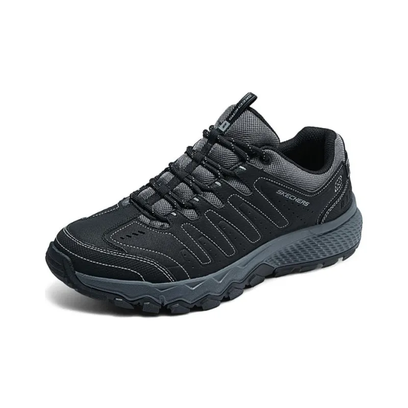 Skechers Cushioning And Breathable Low Top Running Shoes Men's Black-2