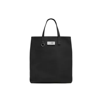 MM6 Maison Margiela Cotton Tote Bag Shopping Bag Handbag Large Size Women's Black