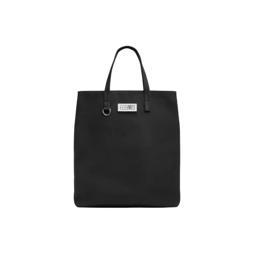 MM6 Maison Margiela Cotton Tote Bag Shopping Bag Handbag Large Size Women's Black