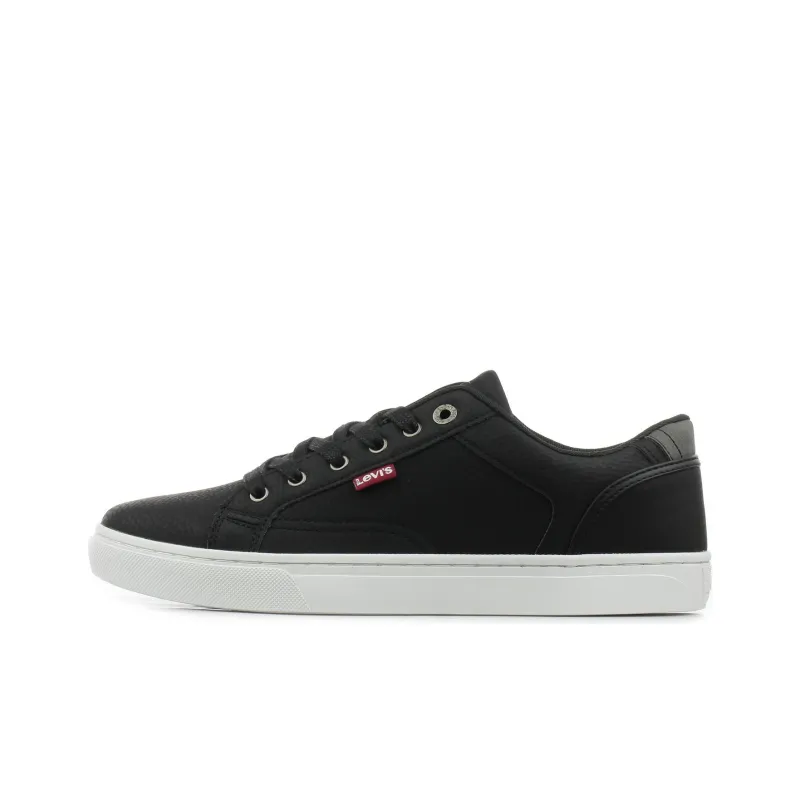 Levi's Slip Resistant Shock Absorbers Low Top Skateboard Shoes Men's Black White-0