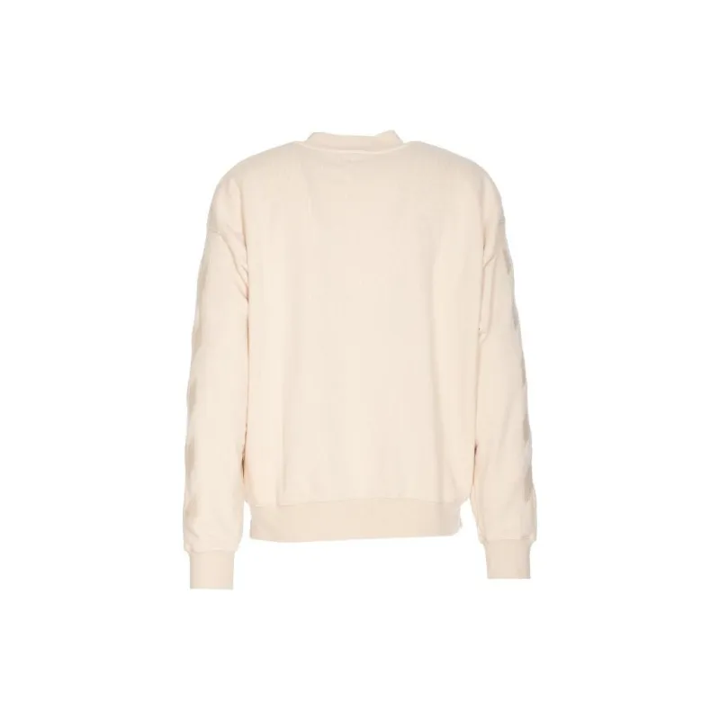OFF-WHITE Diagonal Stripe-embroidered Cotton Sweatshirt-1